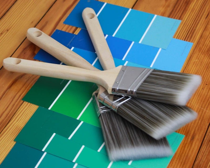 Pro-Grade 12PK 3 inch Flat Brush Premium Wall/Trim House Paint Brush Set for Professional Painter and Home Owners Painting Brushes for Cabinet Decks Fences Interior Exterior & Commercial Paintbrush. - Image 4